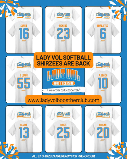 NEW! 2025/26 Tennessee Lady Vol Softball Shirzee T-Shirt- PRE-ORDER
