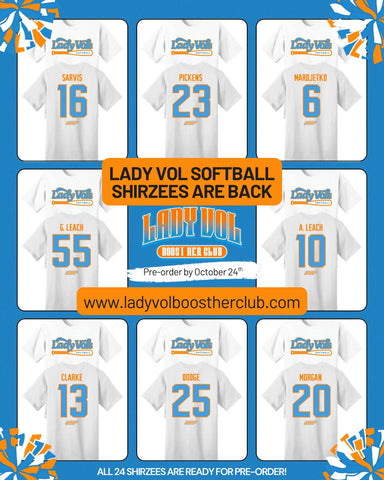 NEW! 2025/26 Tennessee Lady Vol Softball Shirzee T-Shirt- PRE-ORDER