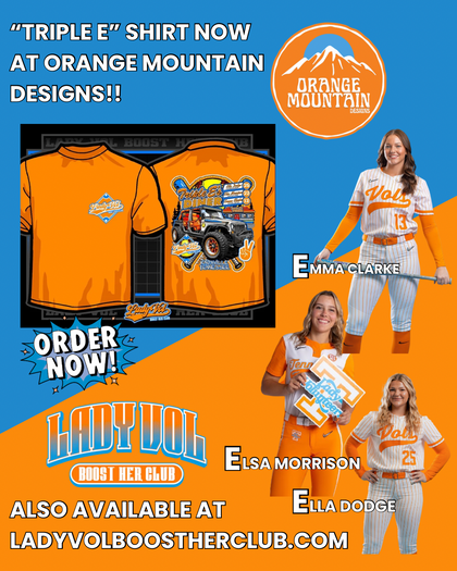 Lady Vol BHC Presents- "TRIPLE E " Designer Softball T-Shirt