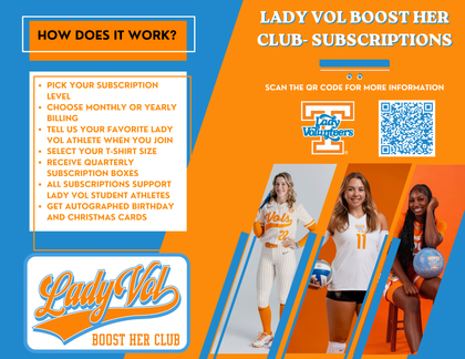 Join Today- Lady Vol Boost Her Club Subscription Boxes