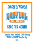 * Lady Vol Boost Her Club $500 Monthly "CIRCLE of HONOR" Membership