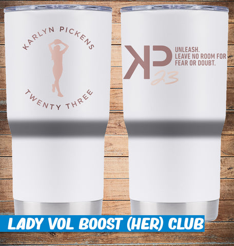 * Karlyn Pickens #23- 20 oz Stainless Tumbler- Presented by the Lady Vol BHC