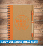 Lady Vol Boost (HER) Club Eco-Inspired Spiral Notebook & Pen