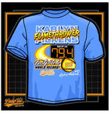 * Karlyn Pickens Autographed Softball & Exclusive 79.4 "FLAMETHROWER" T-Shirt