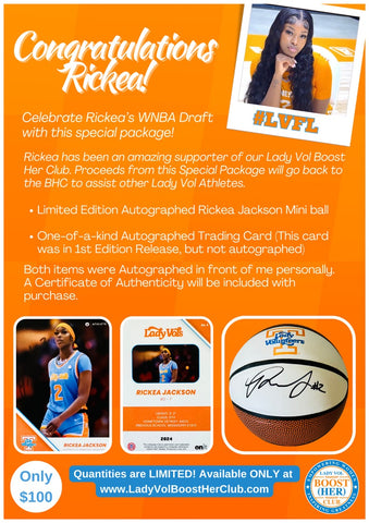 * Rickea Jackson- Lady Vol Boost Her Club Autographed Package