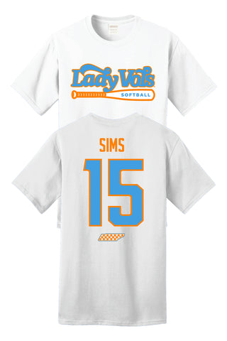 * NEW-2025/26 McCall Sims Lady Vol Softball Shirzee T-Shirt- PRE-ORDER