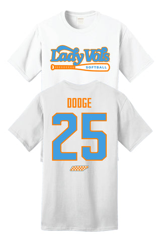 * NEW-2025/26 Ella Dodge Lady Vol Softball Shirzee T-Shirt- PRE-ORDER