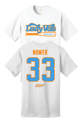 * NEW-2025/26 Erin Nuwer Lady Vol Softball Shirzee T-Shirt- PRE-ORDER