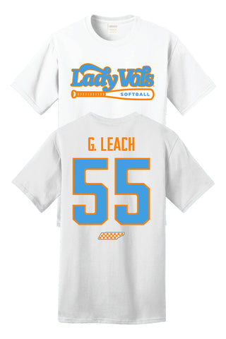 * NEW-2025/26 Gabby Leach Lady Vol Softball Shirzee T-Shirt- PRE-ORDER