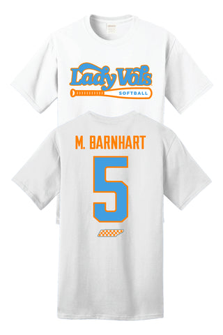 * NEW-2025/26 Meredith Barnhart Lady Vol Softball Shirzee T-Shirt- PRE-ORDER