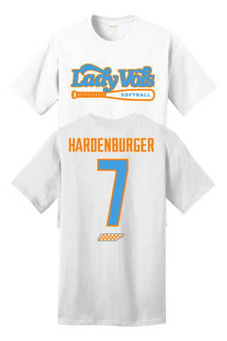 * NEW-2025/26 Peyton Hardenburger Lady Vol Softball Shirzee T-Shirt- PRE-ORDER