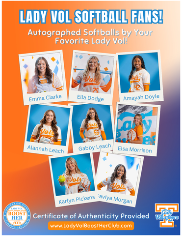 * HOT! New Tennessee Lady Vol Autographed Softballs