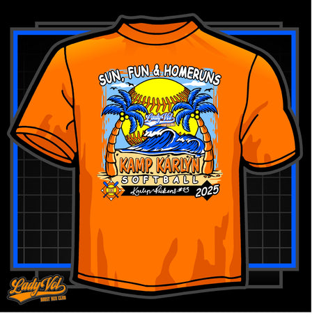 * HOT- Karlyn Pickens-SUN, FUN, HOMERUNS Kamp Karlyn Shirt :)